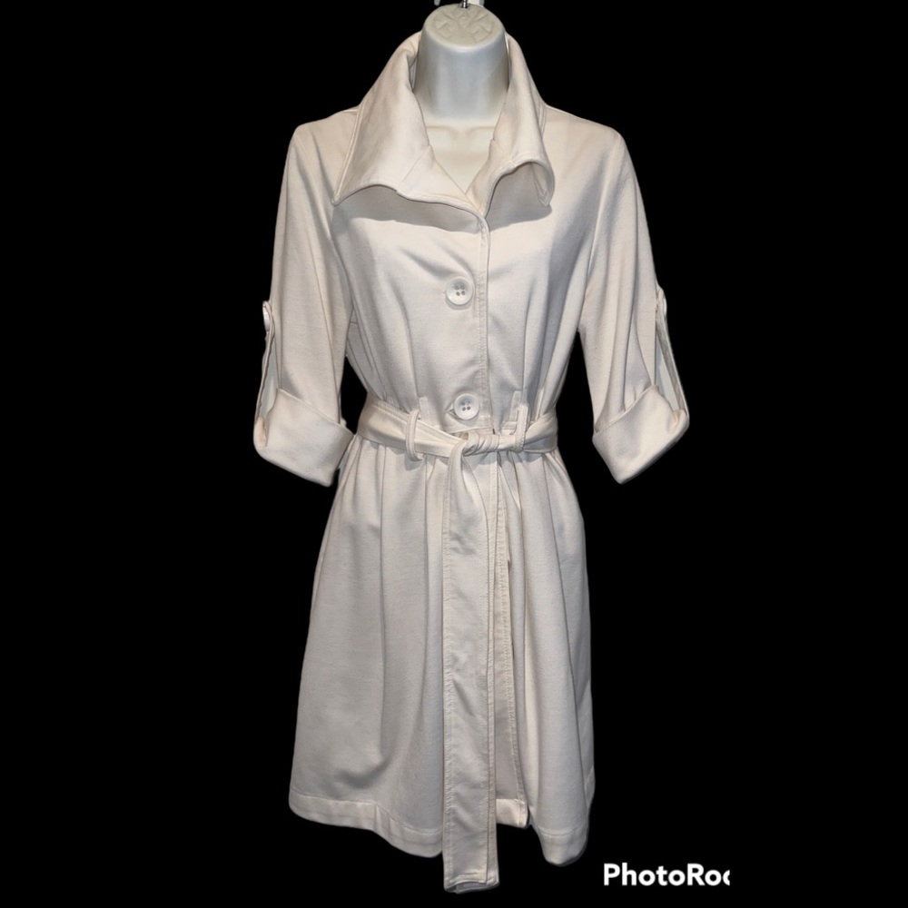 Grass collection cream “duster” wrap coat